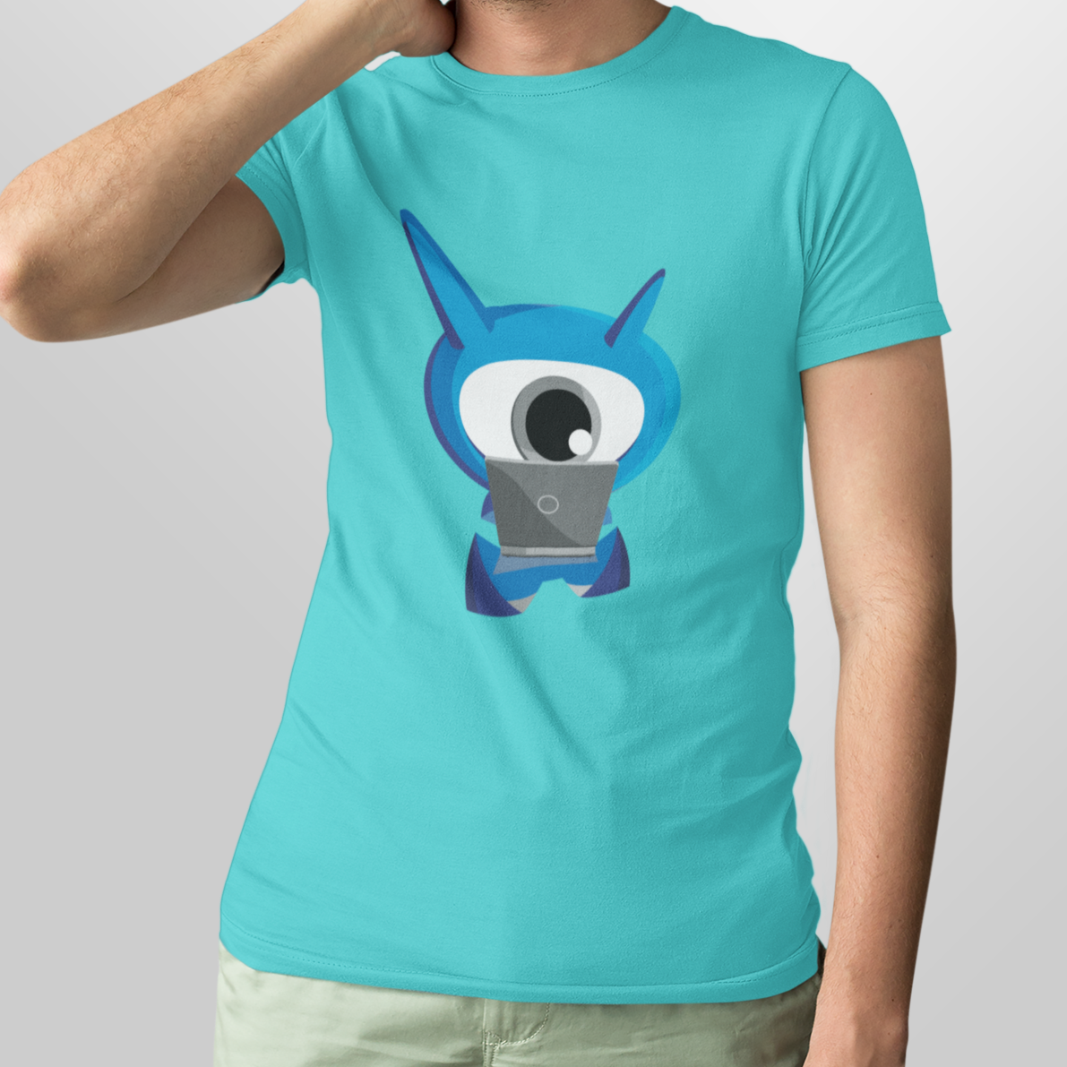 Laptop CHEEE T-shirt, Turquoise, M